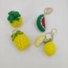 Creative Fruit Series Crochet Keychain Cute Lemon Doll Knitting Keyrings For Bag Pendant Red Cherry Keychain Custom Accessories
