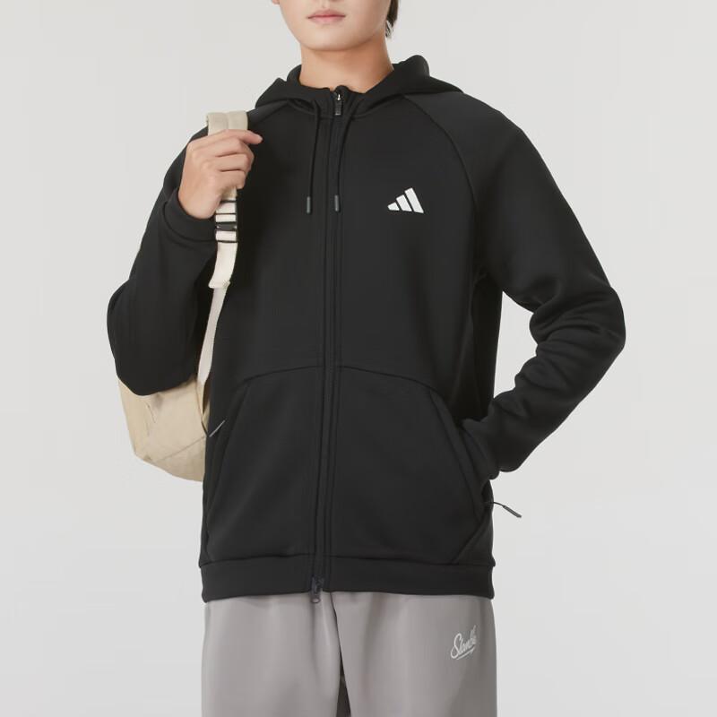 adidas Men's SPACER HD Full-Zip Hooded Jacket Black IX5706