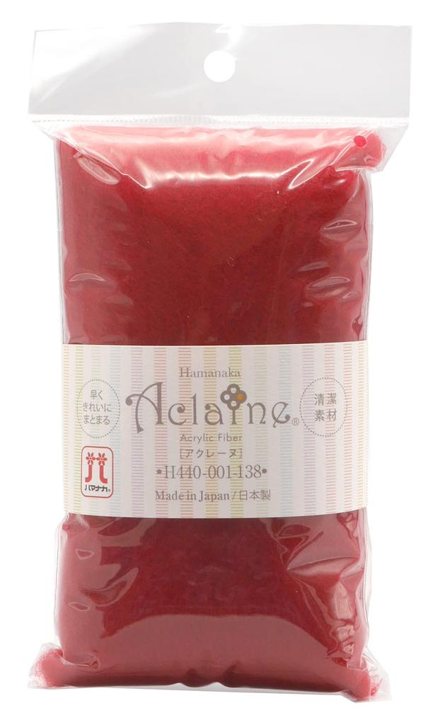Hamanaka Wool Felt, Acrylic Fiber, Aclaine, 15g Pack, Red, H440-001-138
