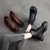 The first layer of cowhide Martin boots for women's autumn and winter 2025 new retro lace-up versatile leather rubber short boots for children