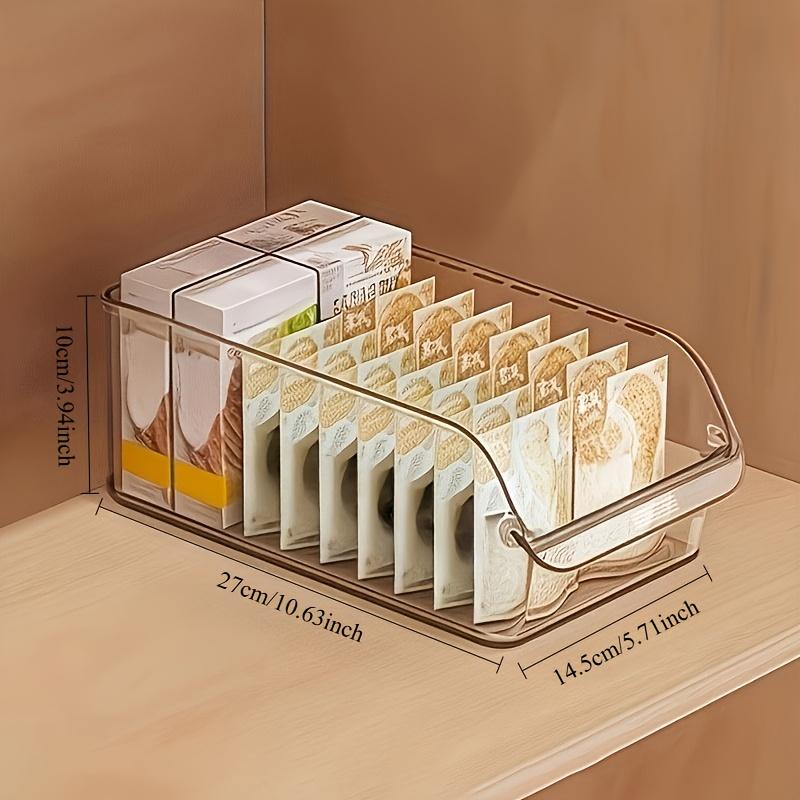 1PC Pull-out Storage Basket - Thickened and durable transparent edge banding box, space-saving cabinet storage, kitchen storage basket 1PC