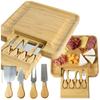 Cheese Cutting Board, Serving Snacks, Cake Stand, Bamboo Knives