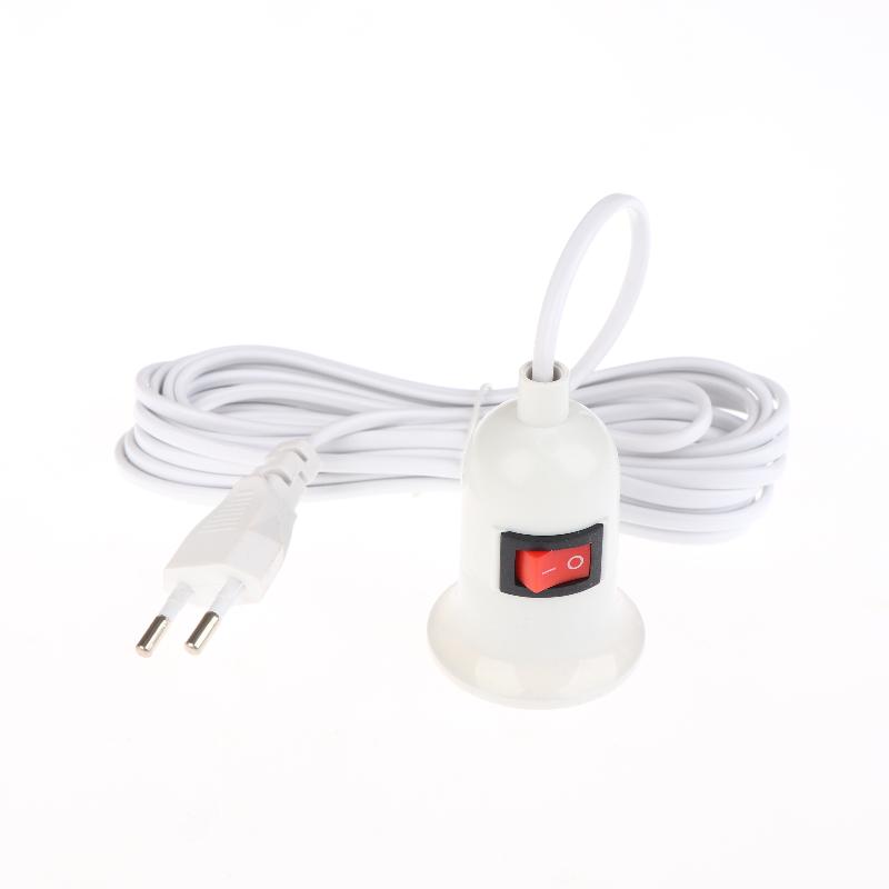 1Pcs Garden Lampholder With 3/5 Meters Cable Eu Plug E27 Hanging Indoor Plants Light Holder With On/Off Switch Lamp Holder
