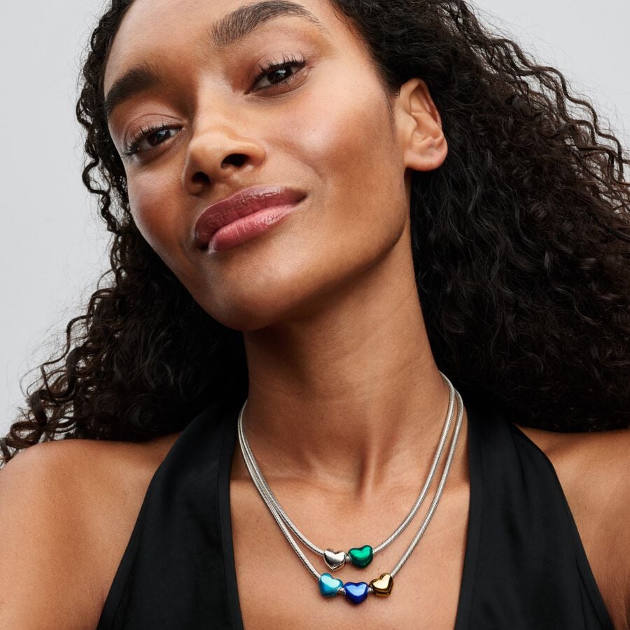 New Black/Red/Blue/Green/Purple Heart Series For Original Bracelet Bead Charm 3Mm Diy Necklace Pendant Accessories