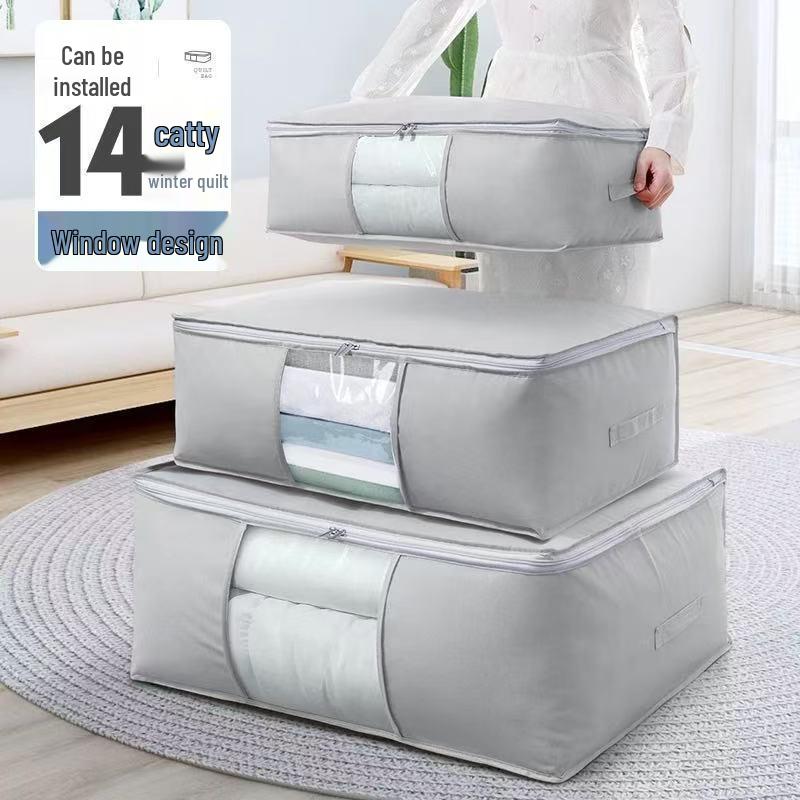 Large Moisture-Proof Quilt & Clothing Storage Bag - Heavy-Duty, Ideal for Moving & Organizing