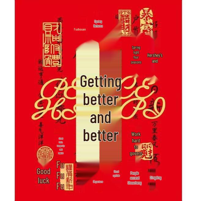 2026 Peace & Prosperity Gold Card Sticker: Easy-to-Apply New Year Mobile Peace Sticker