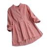 Street Style Womens Long Sleeve Plaid Shirt With Stand Collar For Casual Wear