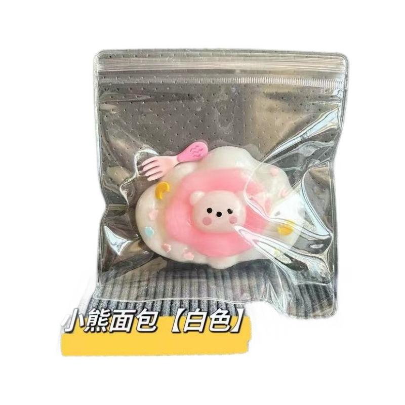 Hot Cloud Bear Bread Squishy Toy Slow Rebound Stress Relief Squeeze Toy Kawaii Decompression Fidget Toy For Kids Adults