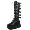 Fashion Boots Gothic Women Shoes Ultra High Heels Luxury Mid-calf Boots for Women High Platform Wedges Boot Fashionable Motorcycle Boots