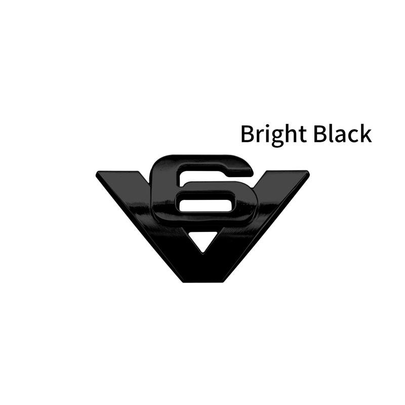 3D Car Styling Chrome Metal V6 V8 Logo Fender Body Side Naklejka Emblemat Odznaka Dla Uniwersalnych Akcesoriów Samochodowych Samochody