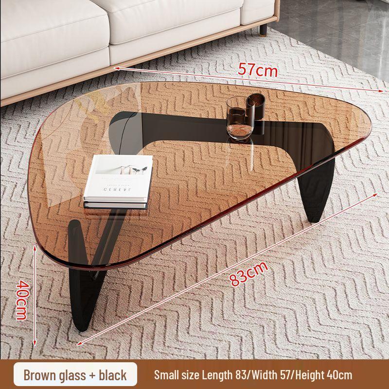 Modern Nordic Glass Coffee Table - Light Luxury Designer Tea Table for Small Living Rooms and Apartments