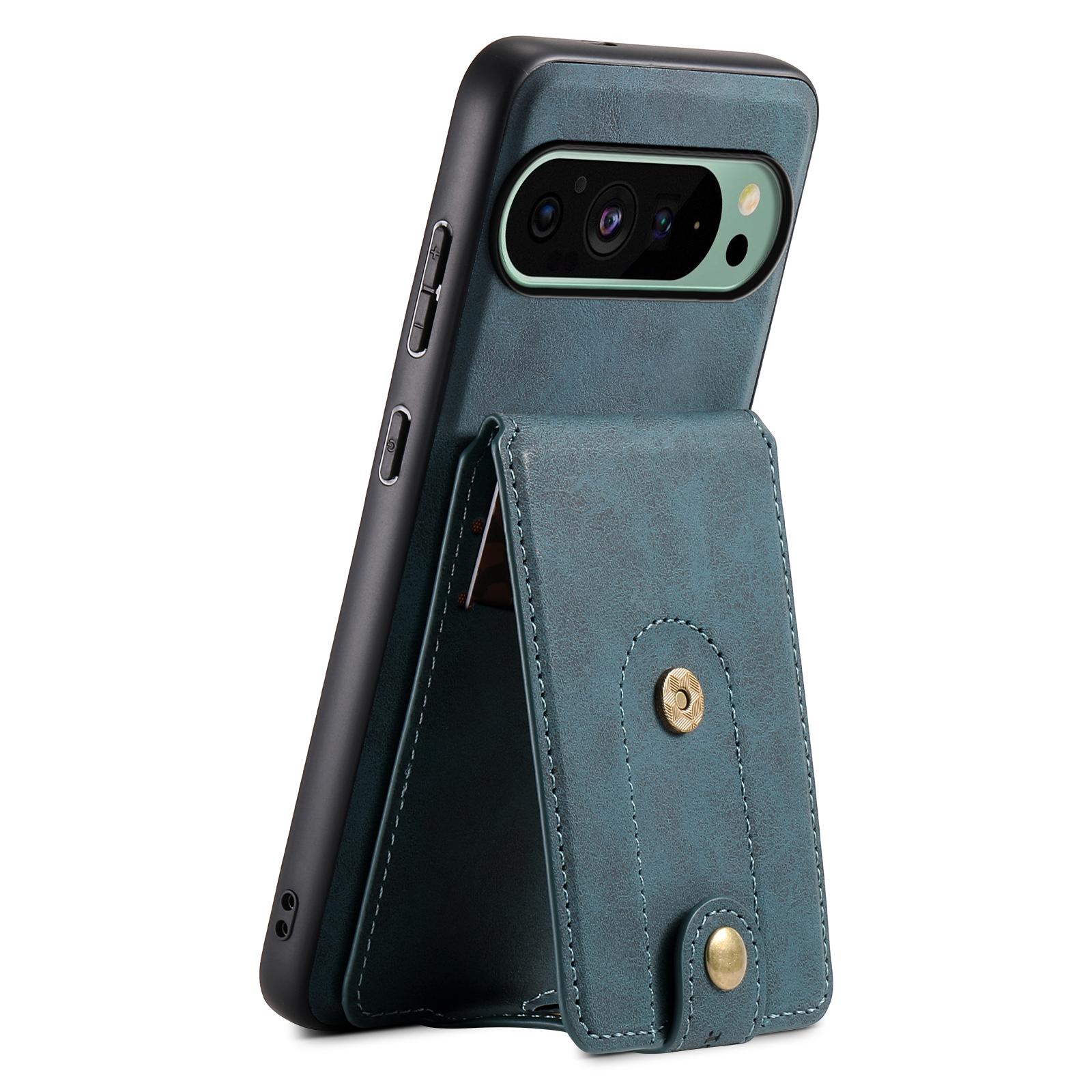 

DENIOR D14 For Google Pixel 9/9 Pro Case Compatible with MagSafe Kickstand Card Slots Phone Cover Blue