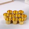 10Pcs Mini Round Candle Cup Gold DIY Candlestick Making Tray Holder Container Accessory Aluminium Home Party Decor Parts