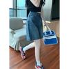 Women's High-Waist Retro Denim Shorts - Loose, Elastic, Mid-Length, Slimming and Versatile for Summer