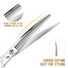 7.5-Inch Curved Magic Tooth Scissors, Pet Trimming Scissors, Thin Scissors, Professional-Grade Pet Division Special