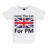 Larry Die Katze als Premierminister - Baby Kinder Jungen Mädchen Unisex T-Shirt / Strampler T-Shirts Oberteil - Premierminister Wahl Lustig