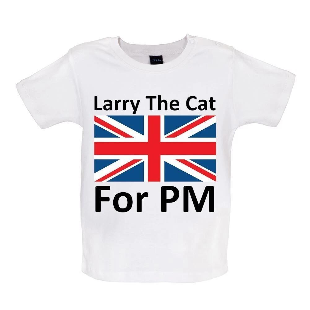 Larry The Cat For PM - Kids Baby Kids Boys Girls Unisex T-Shirt / Bodysuit - Prime Minister Election 100