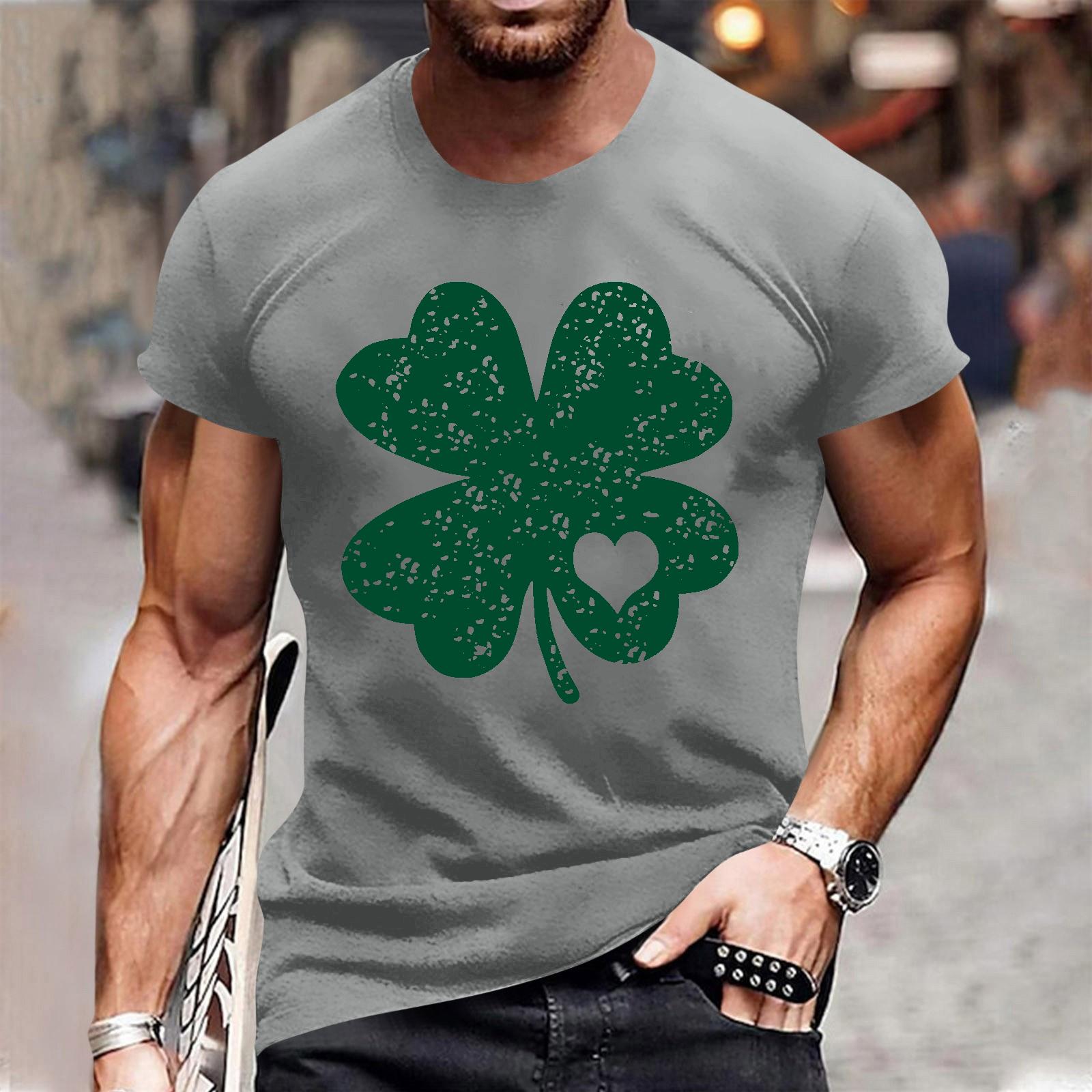 

Men s Popular T-shirt Printed Round Neck Short Sleeve T-shirt XL