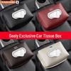 Geely Car Tissue Box for Armrest & Seat Back: Fits Xingyue, Binyue, Emgrand, Borui, Geometry, ICON Models