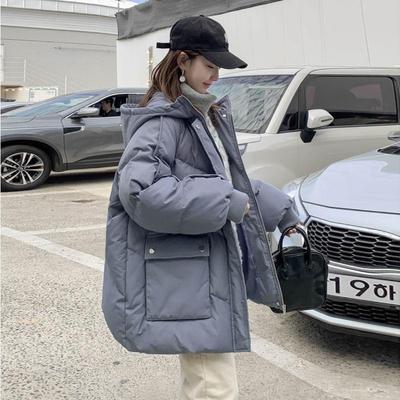 Winter frauen Neue Jacke Unten Baumwolle Jacke Damen Koreanische Lose Starke Mit Kapuze Lange ärmeln Warme Parka