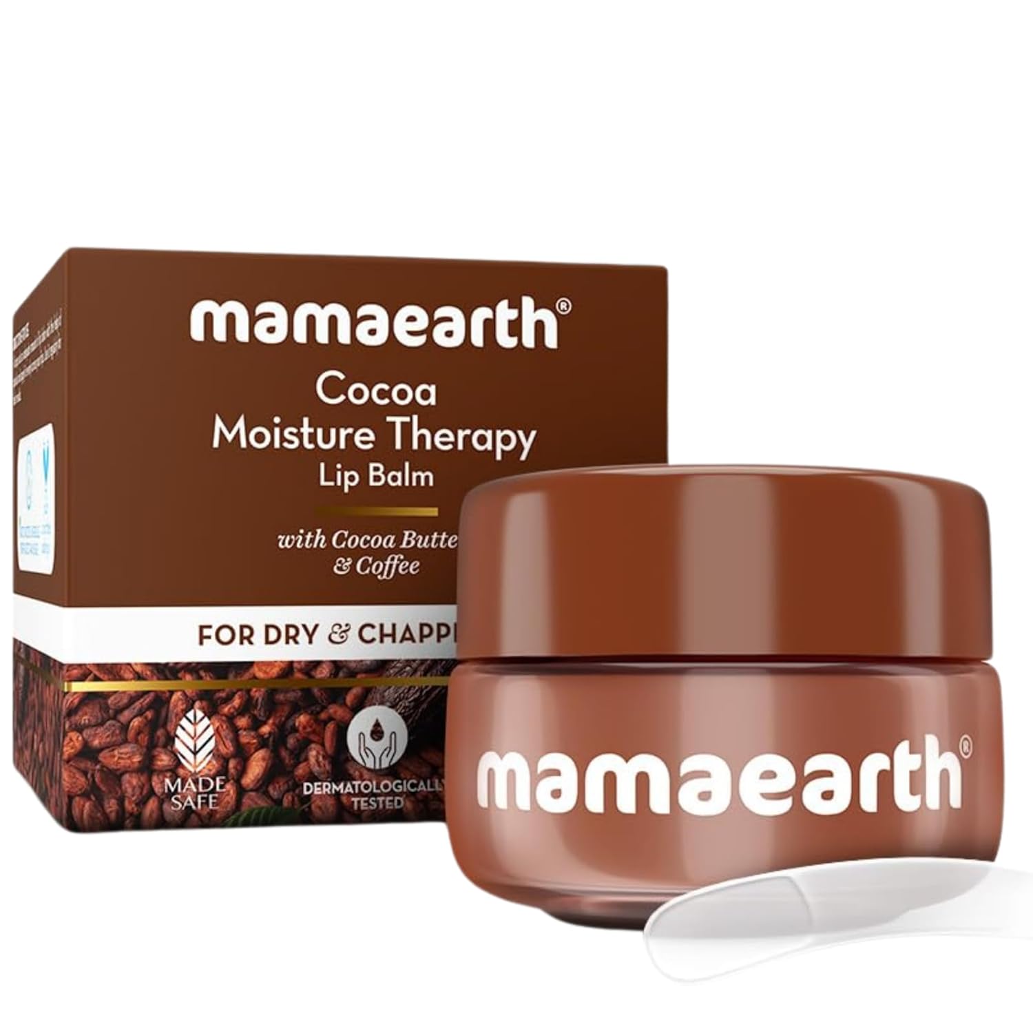 

Mamaearth Cocoa Moisture Therapy Lip Balm 15 G For Dry Chapped Lips Glossy & Brightening