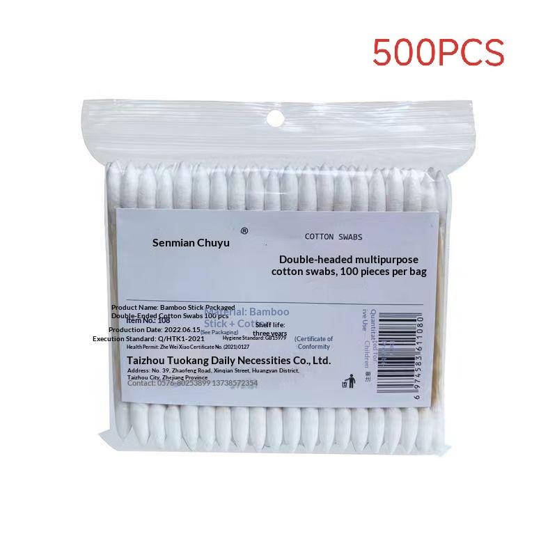 Double Pointed Cotton Swabs 100/300/500Pcs Precision Tip for Pet Ear Eye Cleaning Dual Ended Gentle Care