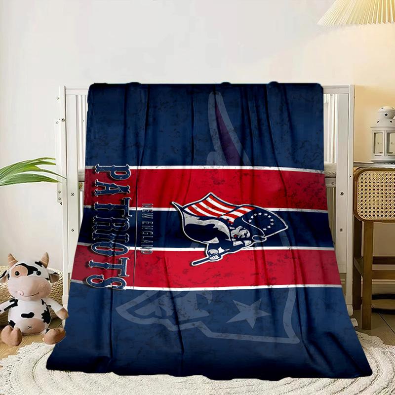 Patriots Team Spirit Portable Blanket/Soft Blanket Bedding Blanket Suitable for Travel Camping Living Rooms Offices Sofas Fan Gifts