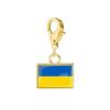 Braccialetto con Charm Bandiera in Acciaio Inossidabile con Moschettone, Gioiello Ciondolo Paese per Regalo di Viaggio Accessorio Stile