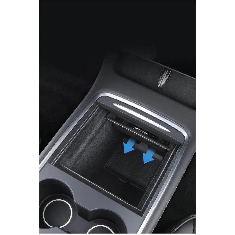 Custom for Tesla Model 3 Y 2021-2023 Central Armrest Storage Box Organizer Center Console Case Hidden Cubby Drawer Storage Box