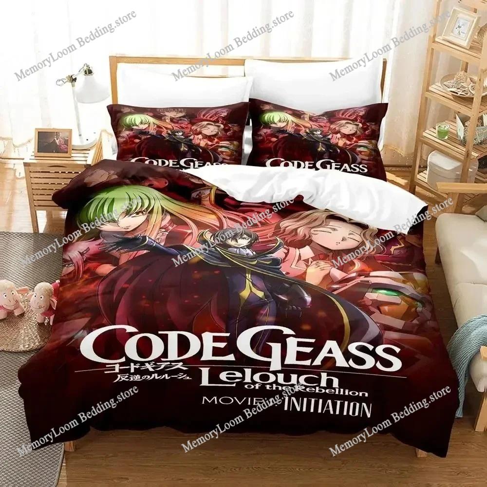 3D Printed Anime CODE GEASS Lelouch Bedding Set Duvet Cover Bedroom Comforter Single Twin King _Size Quilt Cover Home Textiles