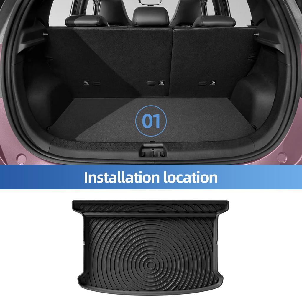 Smabee for BYD Dolphin 2021-2026 TPE 3D Car Floor Mats Cargo Liner Trunk Pad Foot Mat Odorless Tray Protection All Weather BLACK