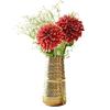 Metal Vase for Flowers, Arrow Engrave Metal Vase (Golden, VA10074),  Behoma