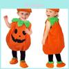 Bedårande Halloween-pumpadräktset för barn för småbarnsbaby Cosplay-skoj