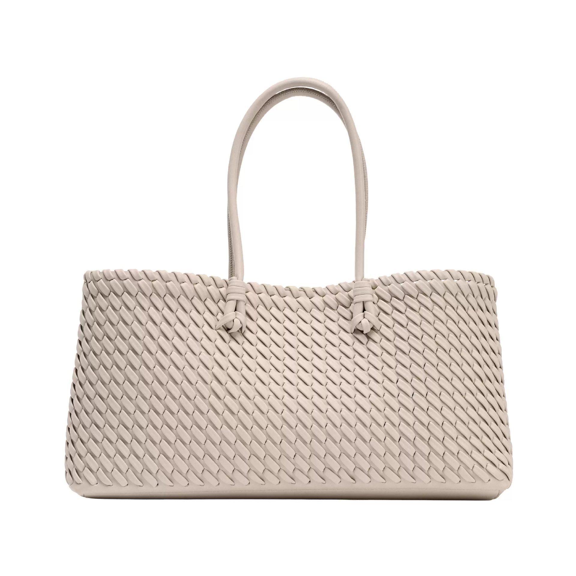 New European and American Niche Commuting Woven Hand-held Shoulder Bag грязно-белый