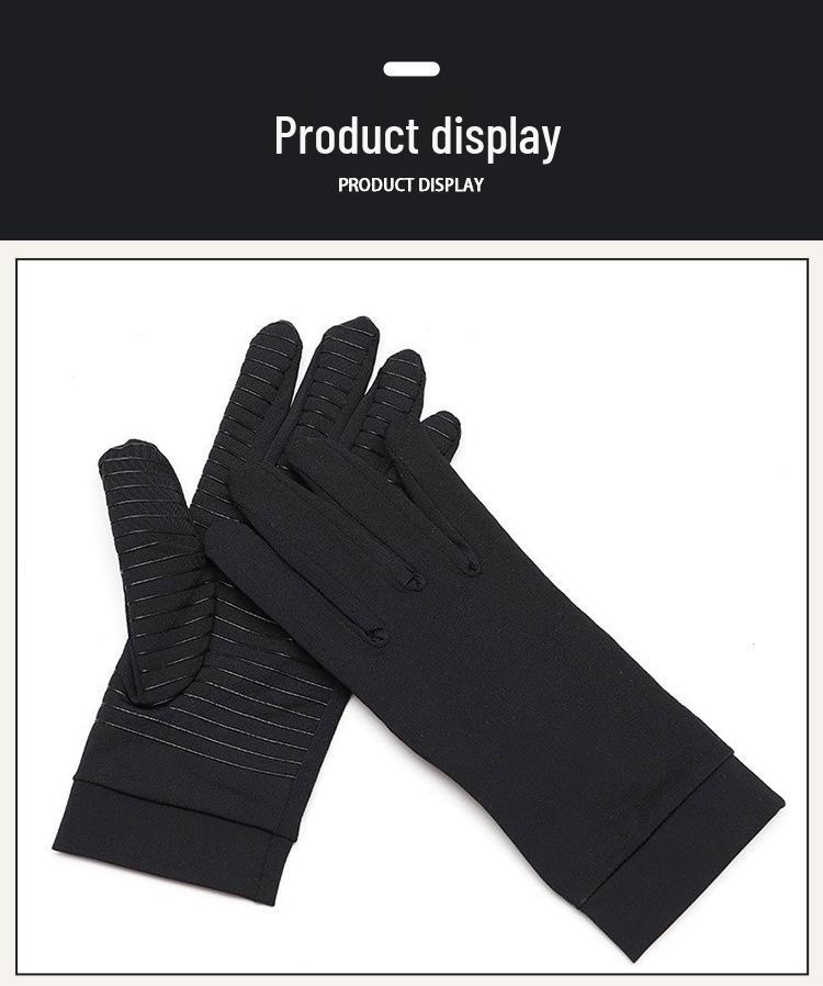 Outdoor Radfahren Halbfinger Kupferfaser Fitnesshandschuhe mit Silikon Anti-Rutsch-Griff