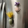 Decorative 3D Vase Fridge Magnets Pastoral Style Flower Arrangement Magnet  Dorm Room