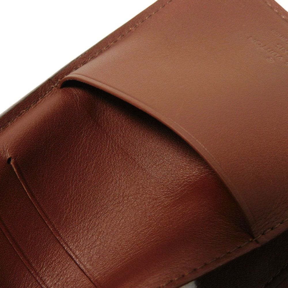 Used 12564 Portefeiulle Braza M61195 7940 New V Mark V Logo Bifold Brown Cuir Ombre Acajou Men's from Japan AUTHENTIC