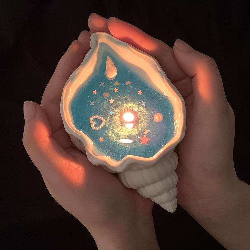 Seashell Scented Candle: Handmade Long-Lasting Fragrance, Creative Bedroom Décor, Perfect Birthday Gift