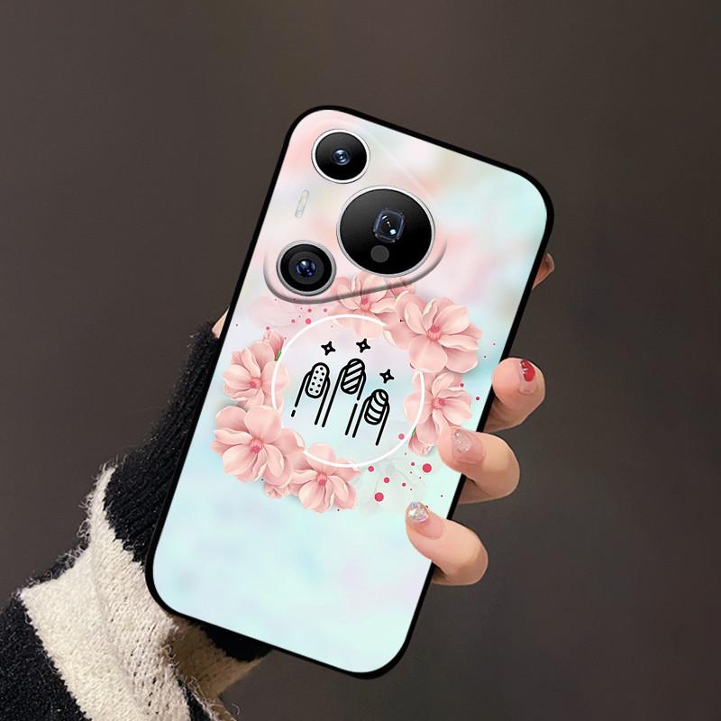 

For Huawei Pura 70 Case Black Matte Cute Soft Silicon TPU Coques for Pura70 Pro Pura 70 Pro+ Plus Ultra Cover Protect Fundas For Pura 70 Ultra