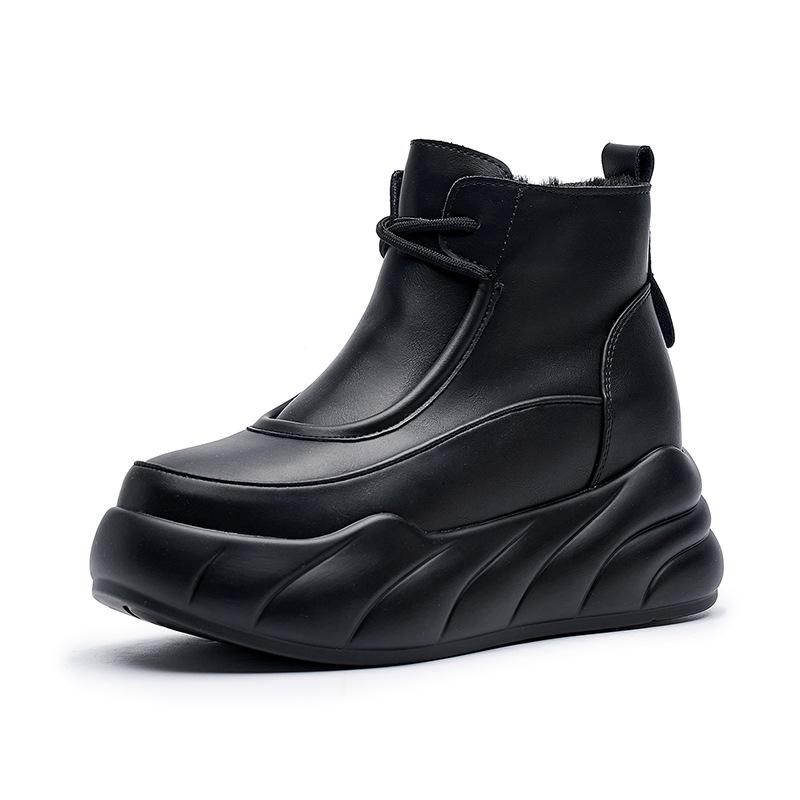 Spot Snow Boots Women's Winter Casual Fashion Versatile Low-top Thick-soled Thick Velvet Warm Short Boots Side Zipper Women's Boots