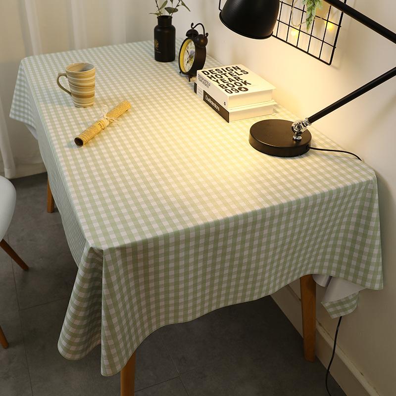 Tablecloth Waterproof and Oil-proof Wash-free Desk Rectangular Dining Table Tablecloth Coffee Table PVC Table Mat