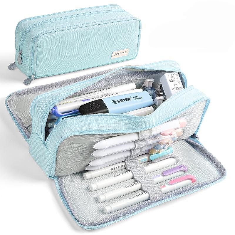 Large Capacity Multi-Layer Pencil Case: Stylish & Portable Stationery Organizer for Students & Adults