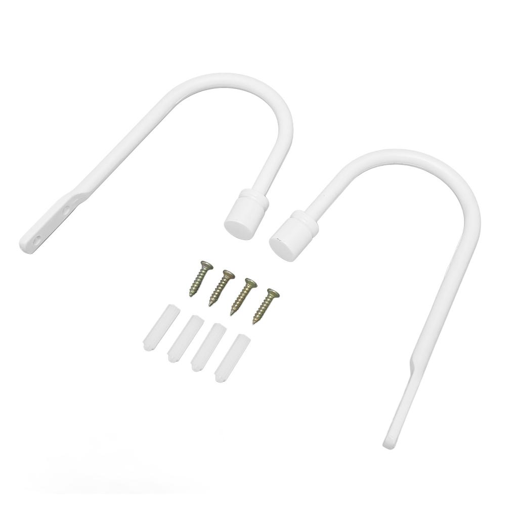 2Pcs Curtain Holdbacks U Shape Carbon Steel High Hardness Powder Coated Curtain Tiebacks for Family