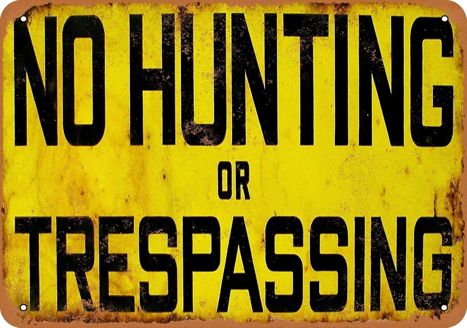 

Tin Sign Vintage Retro No Hunting or Trespassing Waring Signs Outdoor Street Garage Metal Aluminum Tin Sign 20x30cm（7.8x11.8inch）