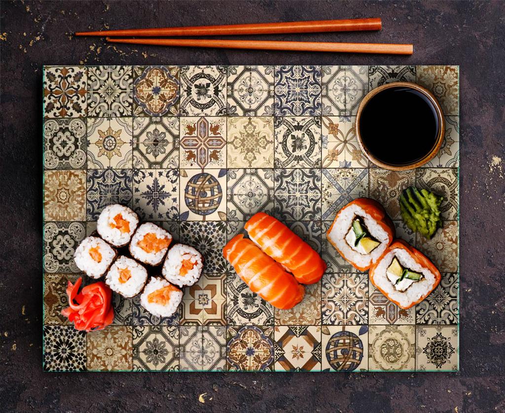 TEMPERED GLASS CUTTING BOARD 30x22 MOSAIC