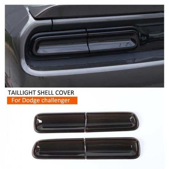 4pcs Taillight Lamp Panel Trim Rear Light Decor Cover For Dodge Challenger 2015+