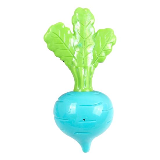 

Squeaky Radish Dog Toy Rubber Dog Chew Toy Puppy Teething Toy Interactive Fetch Toy for Dogs Boredom Relief Chewing Instincts синій