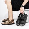 Fashion Hot Selling Men's Summer Soft Sole Leather Sandals Comfortabl Breathable and Casual Men Sandals Outdoor  Male Beach Shoes