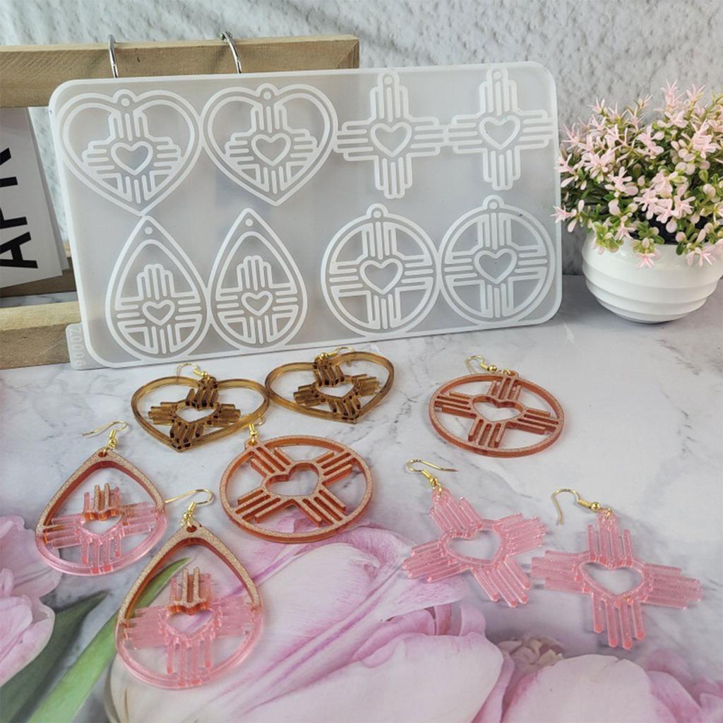 Earrings Silicone Molds Drop Jewelry Making Tool Silicone Pendant Moulds Silicone Texture Gift for Art Enthusiasts