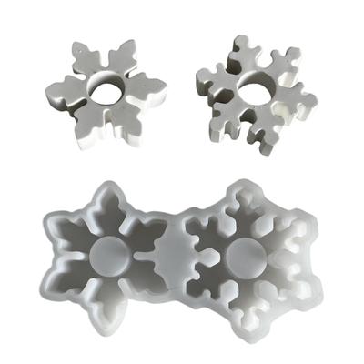 Snowflake Silicone Candle Stand Molds Epoxy Resin Silicone Molds for Candle Holder Tealight Holder Christmas Decoration